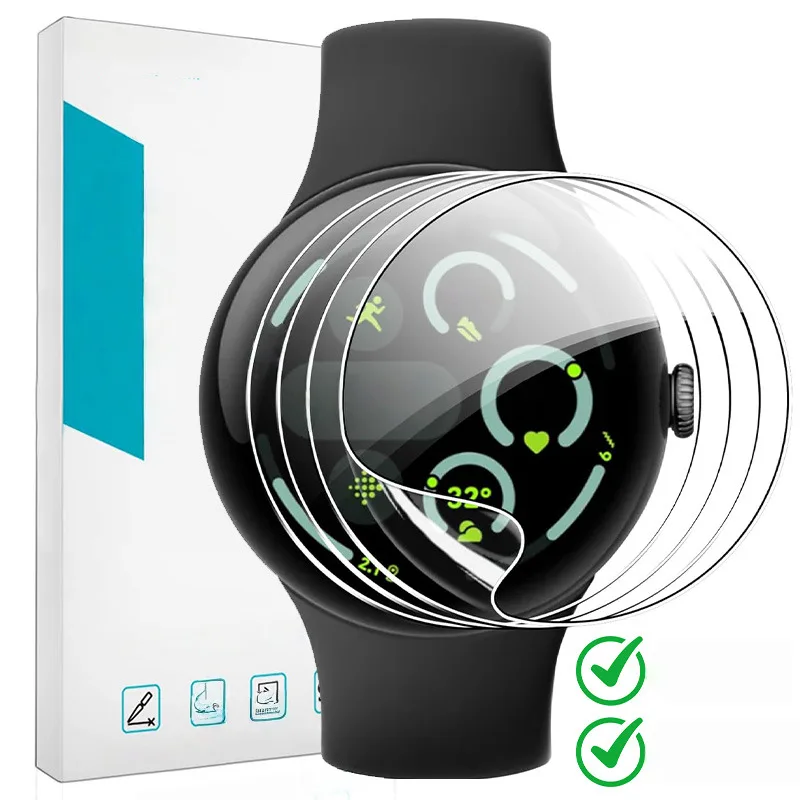 

Для Google Pixel Watch4 45 мм Pixel Watch 4 41 мм Защитная пленка из мягкого ТПУ, гидрогеля, прозрачная пленка HD, устойчивая к царапинам, маслостойкая, пузырьковая