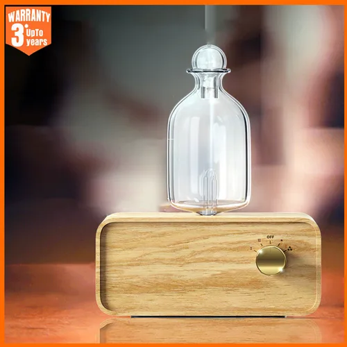 Nouveau diffuseur d'huile essentielle diffuseur d'aromathérapie sans eau pour le bureau à domicile diffuseur d'arôme en bois et verre Machine de parfum