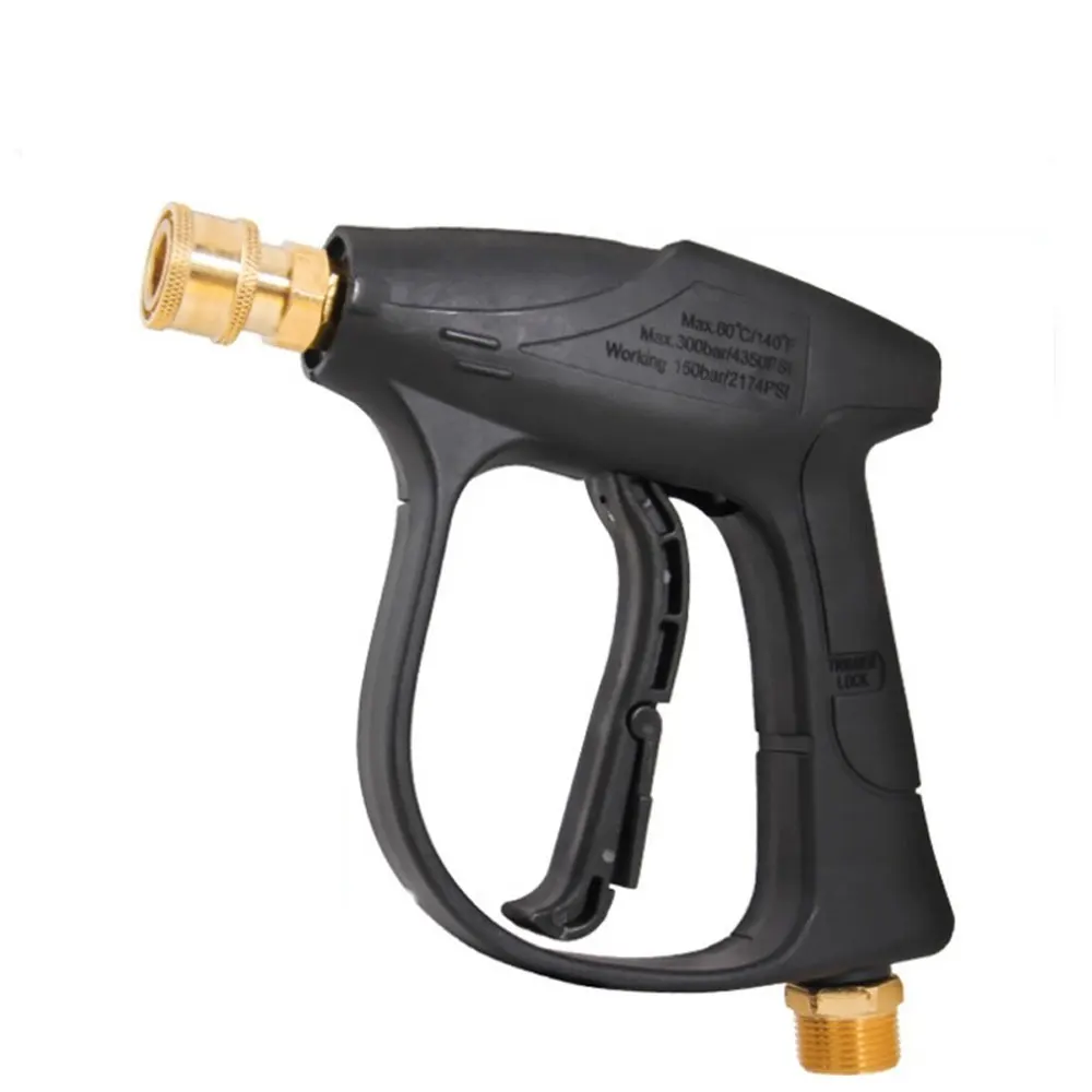 Hogedrukreiniger Pistool Auto Waspistool Met 5 Stuks Zeep Sproeiers 14 Mm M22 Socket 1/4 "Quick Release Sneeuw Schuim Pistool Auto Waterpistool