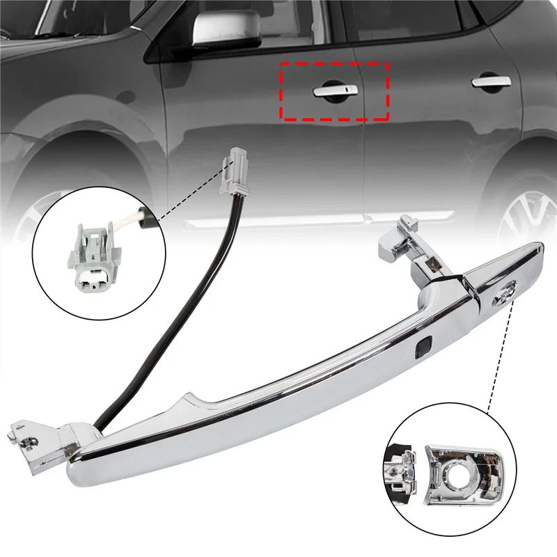

1Pair Front Door Exterior Handle Chrome W/ Smart Entry For Nissan Leaf Maxima Sentra 2009-2018 80645-1AA0A 80640-1AA0B