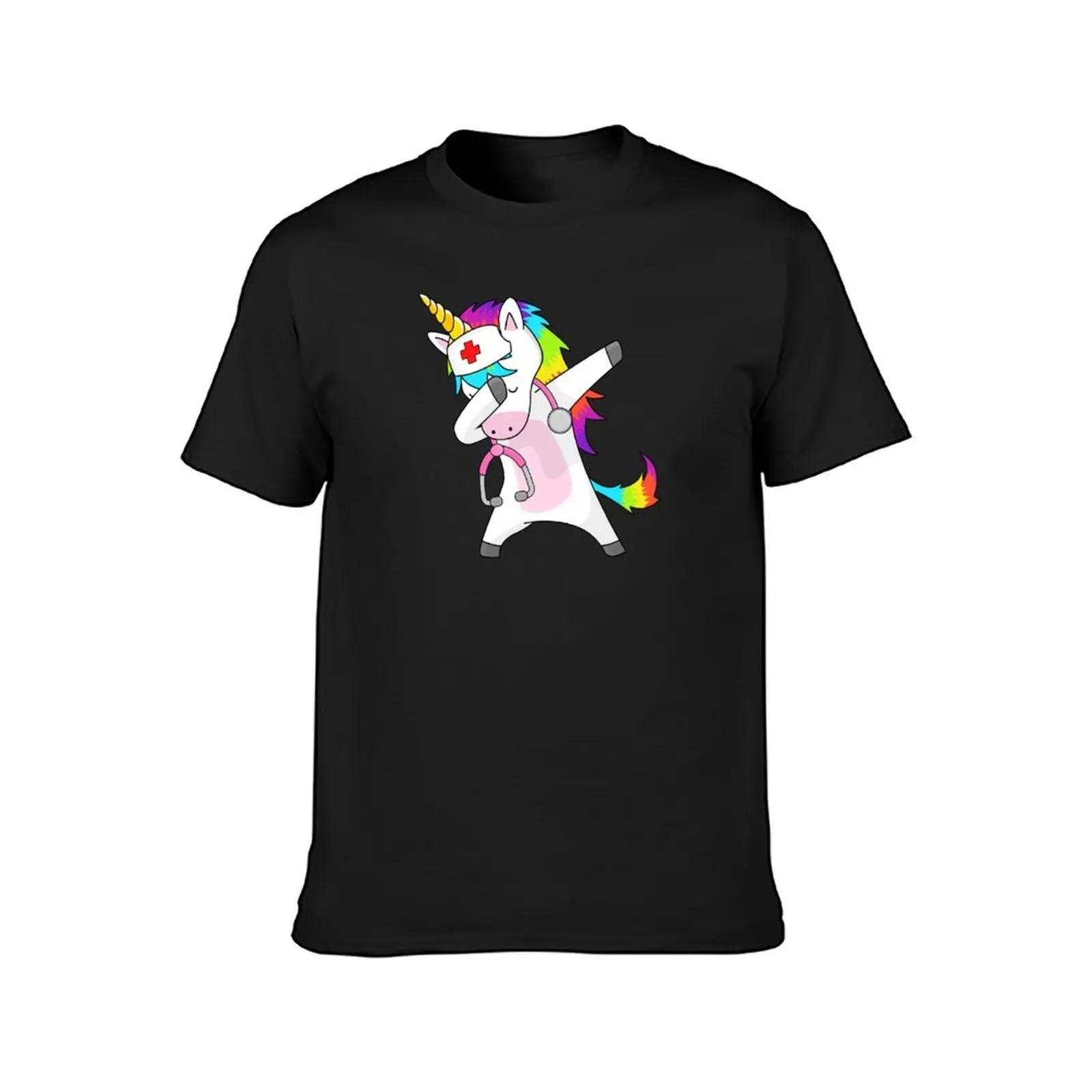 Dabbing Unicorn Nurse Heartbeat T-Shirt shirts graphic tees hippie clothes blanks men clothings