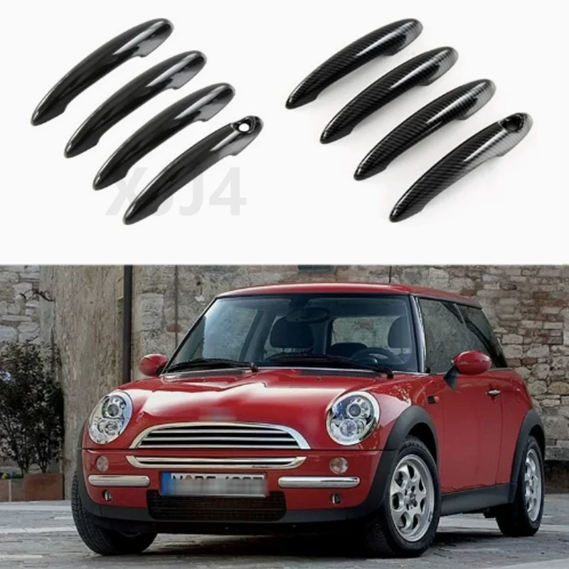 

Fit For BMW MINI Cooper S R50 R52 R53 R55 R56 R57 R58 R59 R61 Gloss Black Carbon Fiber Car Door Handle Cover Auto Accessories