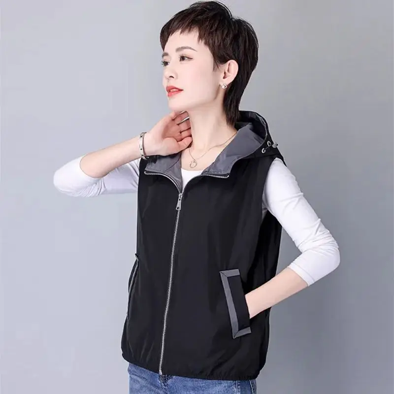 

Sunscreen Vest For Women's Outerwear Fashionable Camisole Thin Style Summer New Fashion Versatile Casual Sports Women's Vest