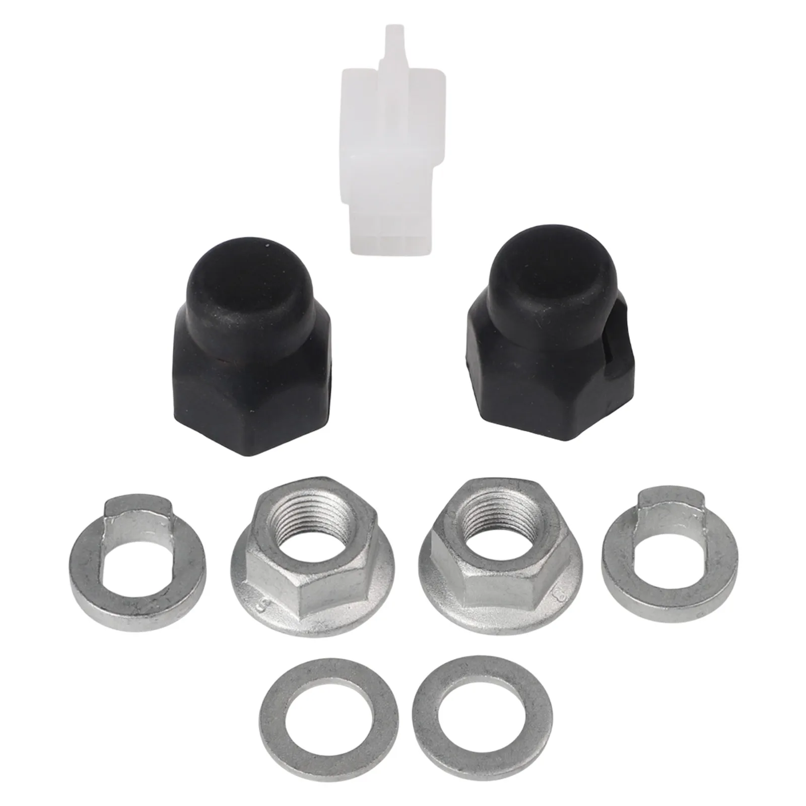 1 conjunto de eixo do motor do cubo da bicicleta elétrica 12mm/14mm porca de bloqueio/arruela de bloqueio/porca capa para e-bike hub motores acessórios
