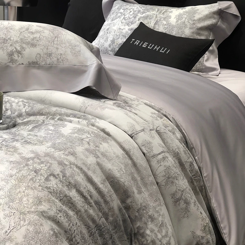 プレミアムフォレストインクデジタルプリント布団カバーシート枕 - Home Textiles Premium のレビューと価格