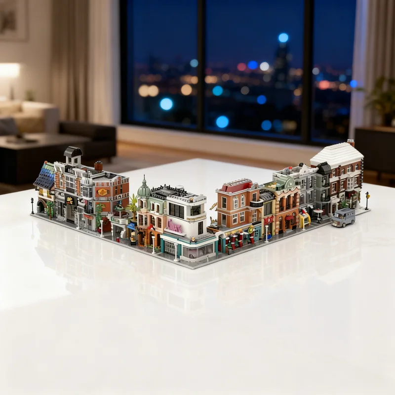 20799pcs MOC 9in1 Modular Alternative Streetscape Model Building Blocks Creative DIY Gift Display Decor Assemble Premium Adult