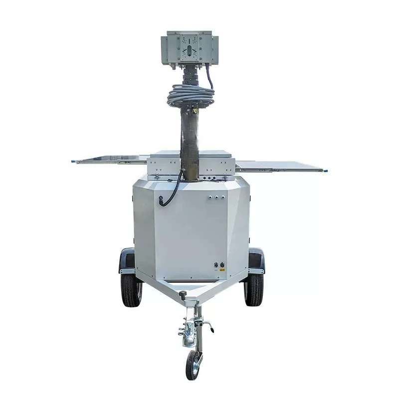 High definition outdoor solar emergency rescue forensics trailer 4G5G control ball lifting ball machine