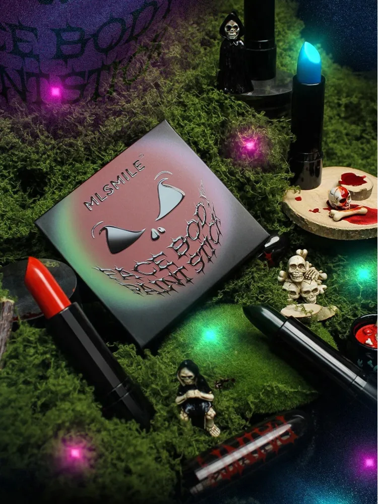 MLSMILEマットリップスティック フェイスボディペイント パーティー リアルメイク オールインワンセット ホットセール ハロウィン カーニバル 2025年新作