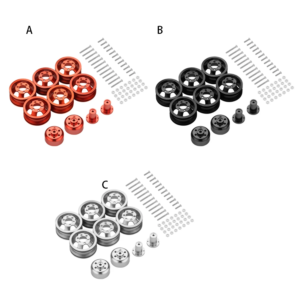 

Aluminum Alloy 1 16 Metal Wheel Rims 6x Shock-proof Rc Metal Wheel Rims For WPL C14 C24 B14 B24 B16 RC Car Part