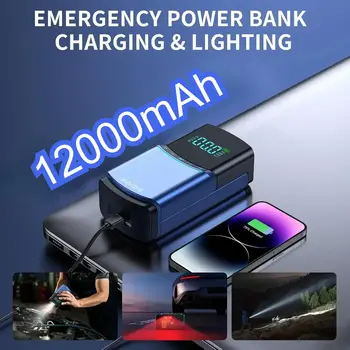 CARSUN 充電式氣泵輪胎充氣泵便攜式壓縮機數位無線汽車輪胎充氣泵,適用於摩托車、自行車、球類 6 最佳銷售 便攜式輪胎充氣機 - №4