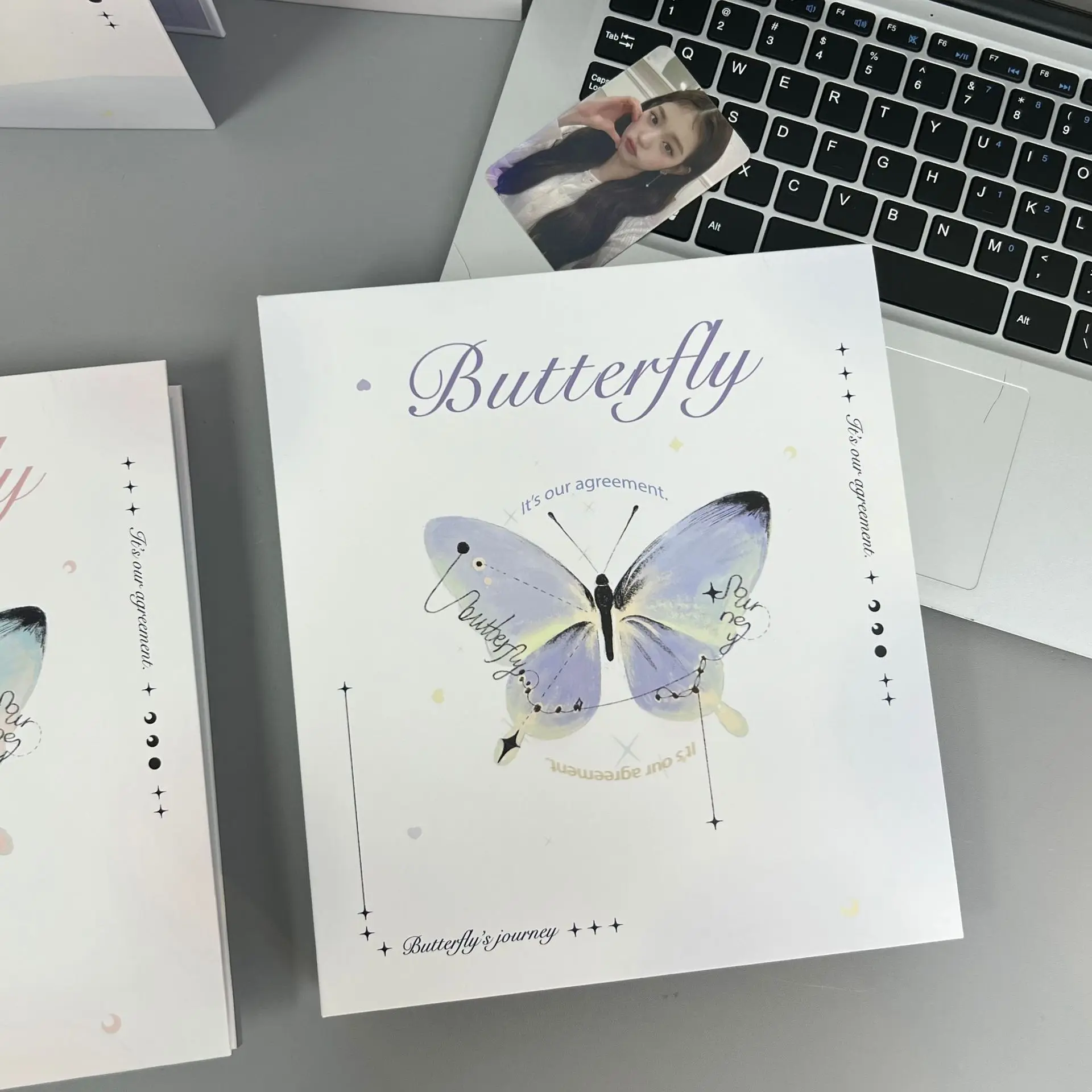 A5 Cartoon Butterfly Photocard Binder Album Photos Cards Photocard Book Instax Mini 4Cut Collect Scrapbooking Scrap Book Album