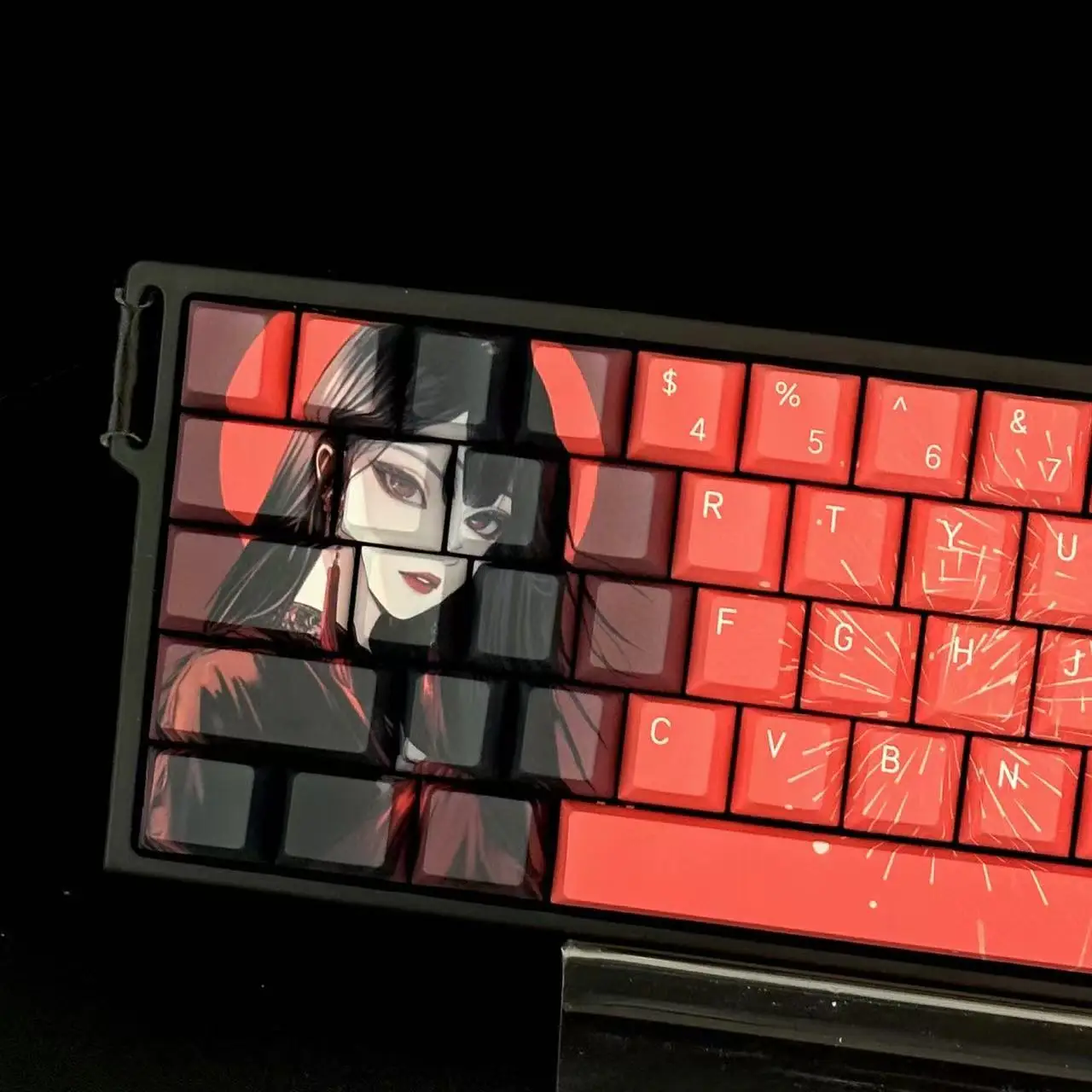 Keycaps, factory height adaptable 60/63/64/68 magnetic axis keyboard sublimation PBT keycaps