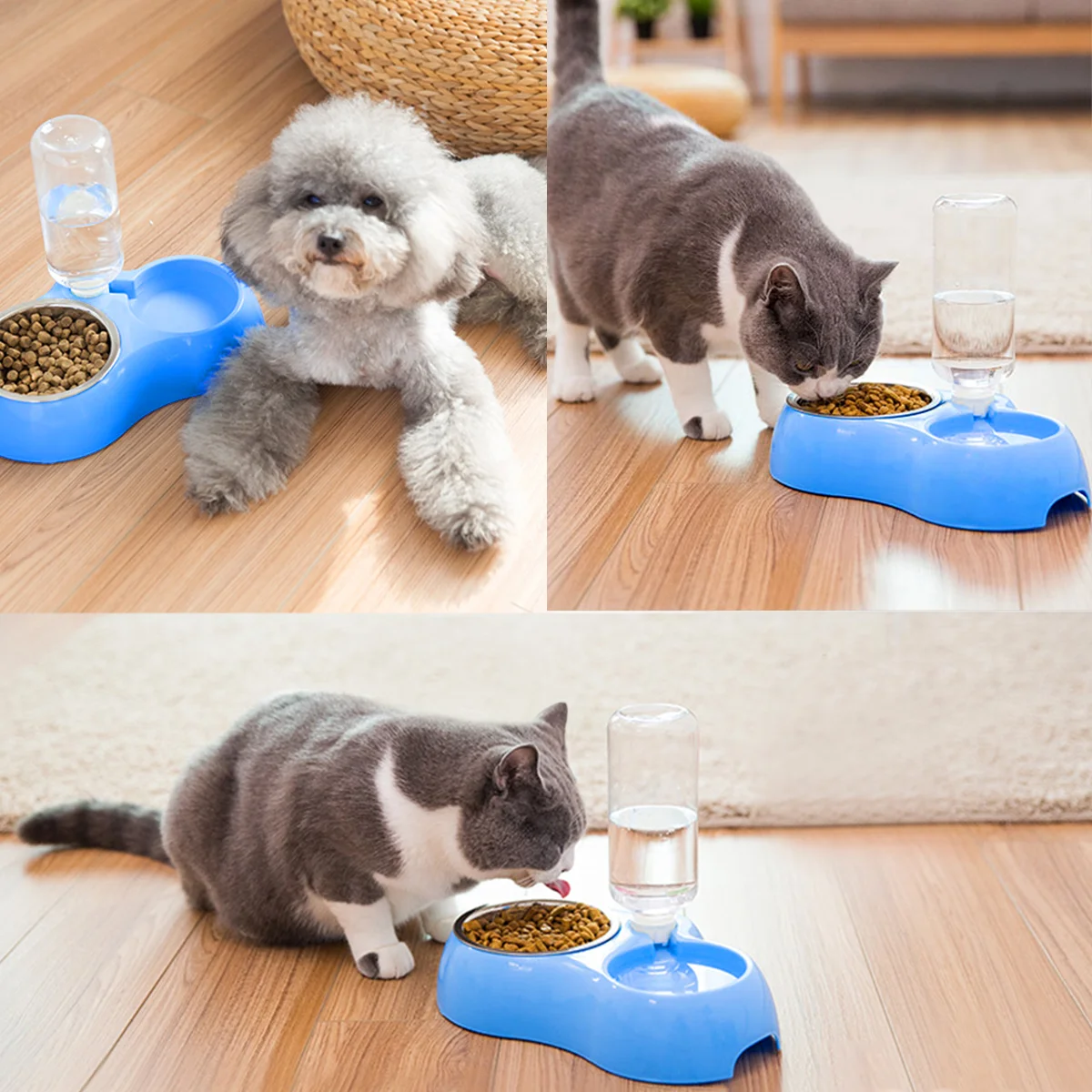 Bacteria-resistant Dog Bowl Stainless Steel Pet Automatic Chip-resistant Feeder Rust-resistant