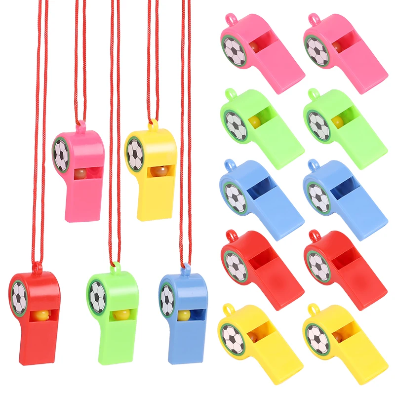 

24Pcs Football Whistle Sports Themed Noise Maker Soccer Game Whistle Cheerleader Cheering Props Birthday Party Favors Gift Decor