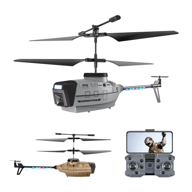 

RC Helicopter 4K Dual Camera HD Aerial photography Remote Control Aircraft Gravitational Induction Modular Battery Flight 15 Min