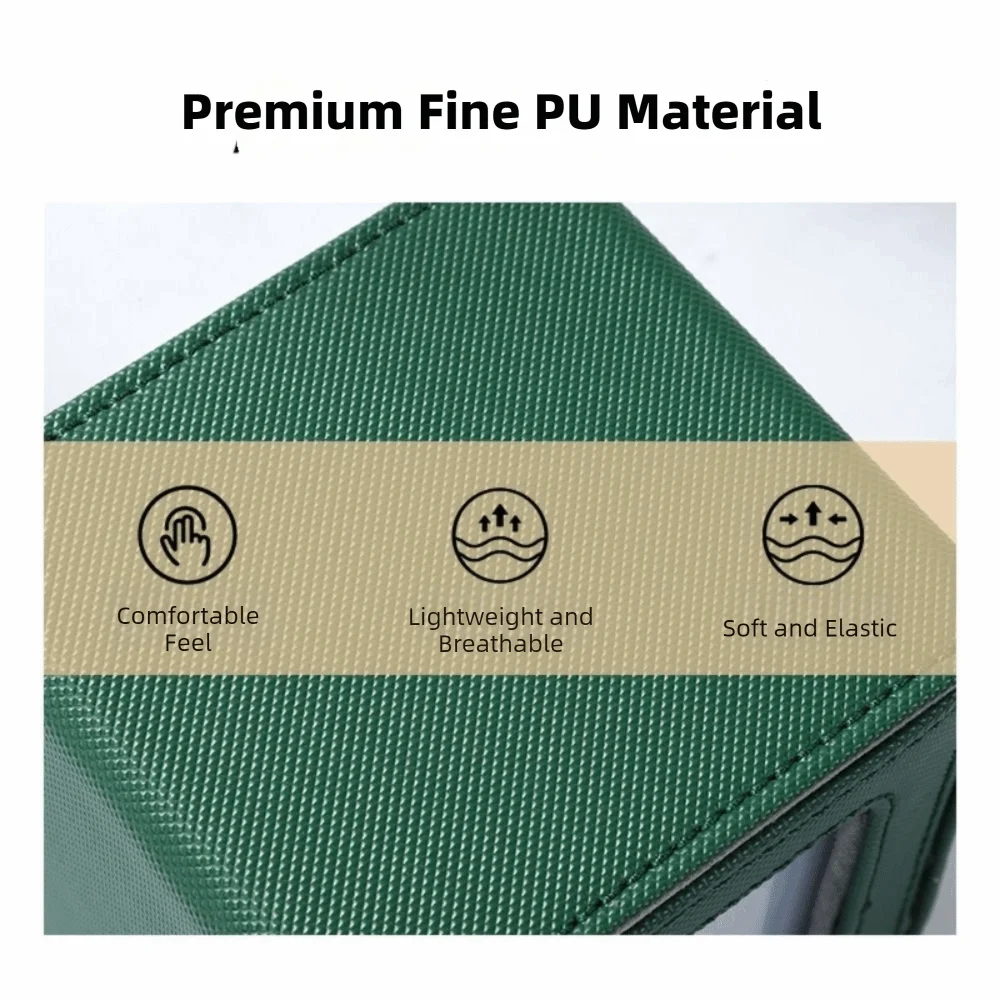 Picture 3: PU Window Collection Box Magnetic Closure Stain-resistant Card Deck Box Moisture-proof with Lid Trading Card Storage Box