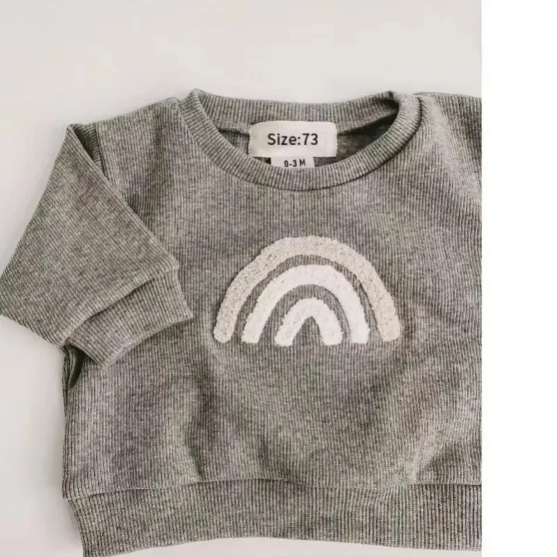 بيبي بوي فتاة نمط بلايز عادية + طفل فضفاض بنطلون 2 قطعة ملابس البدلة جديد ربيع الخريف موضة ملابس الاطفال مجموعة طفل #6