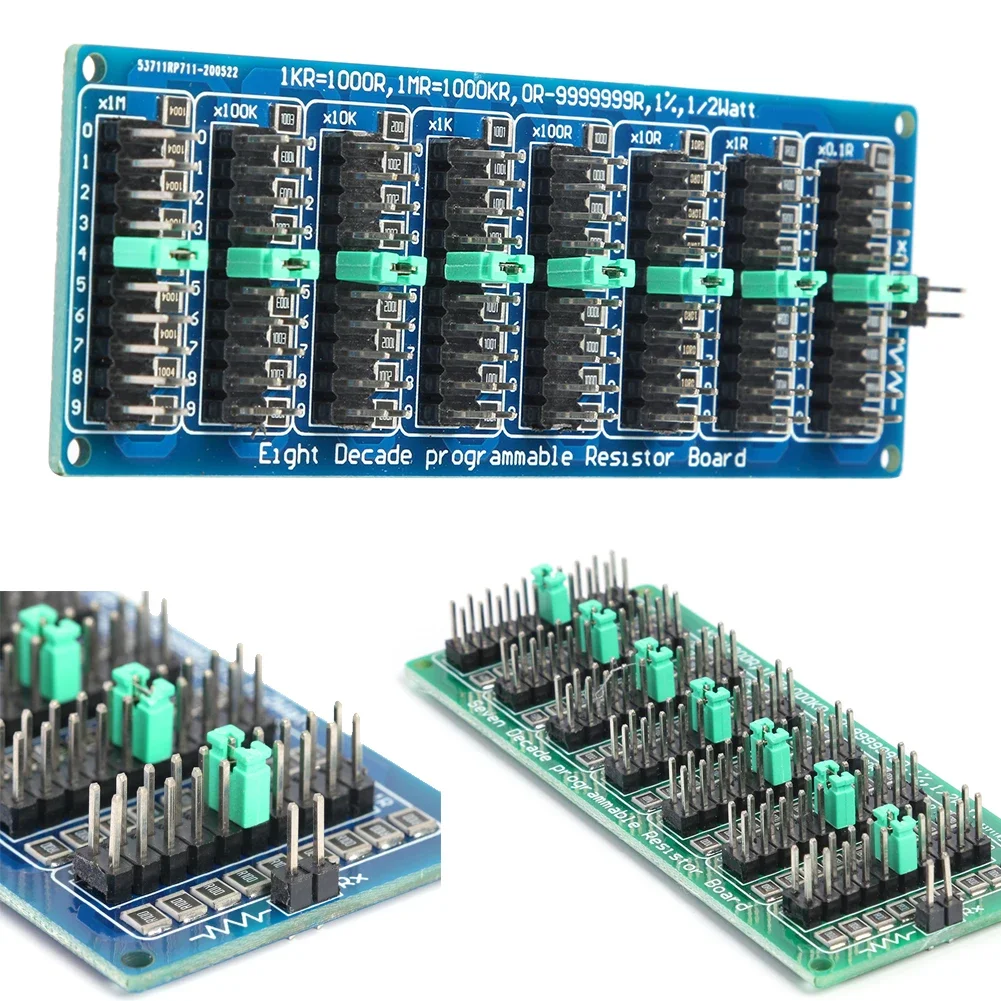 Scheda resistore programmabile a otto dieci anni 0.1R-muslimate 0.1-9.99999mr (0-10MS) precisione passo 0.1R 1/2 W modulo di resistenza SMD