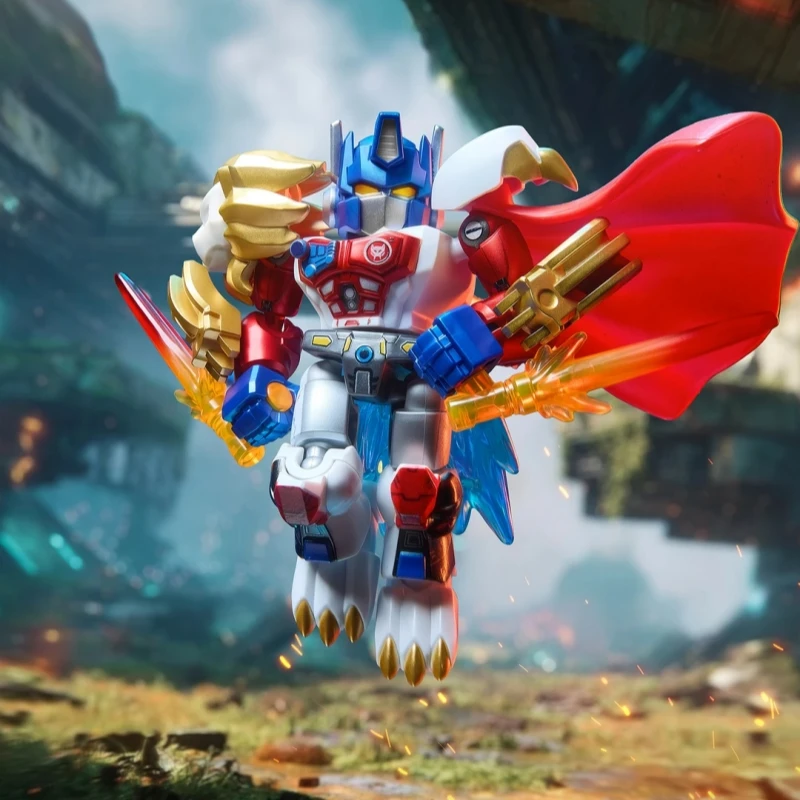 Blokees Transformers Defender Version 7 Beast Wars Blind Box Optimus Prime Block Figure Desktop Ornament Collectible Hobby Gift