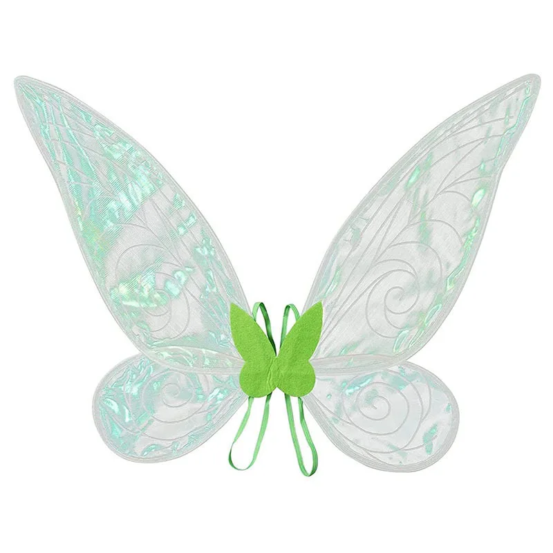 5Pcs Fairy Butterfly Wings Set Fairy Wands Flower Headband Elf Ears for Adult Women Kids Fairy Halloween Cosplay Accessories