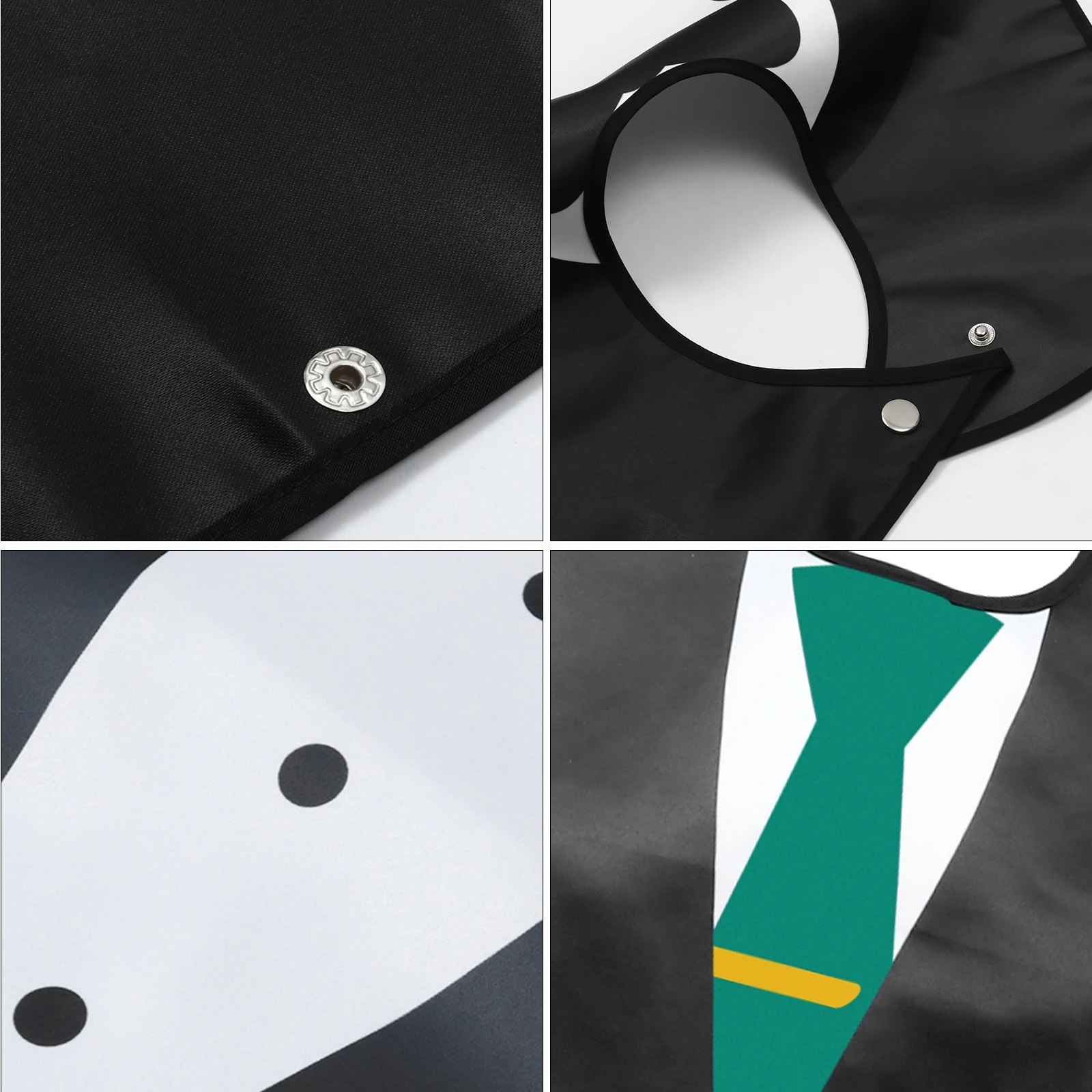 

2Pcs Adult Bibs Senior Elderly Eating Aprons Large Size Soft Snaps Closure Mealtime Protectors Clothes
