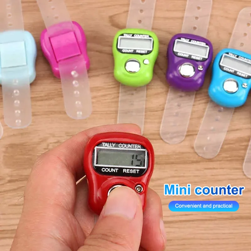 Mini Finger Counter Compass LED Electronic Handheld Tally Counter Clicker Counter Ring 0-99999