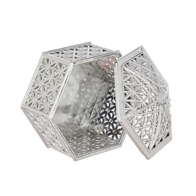 12Pcs Plastic Boxes with Lid Hollow Wedding Candy Storage Container for Party Stylish Dessert Packaging Cases image 5