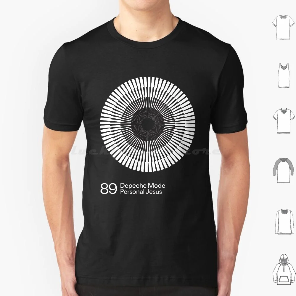 Camiseta Personal de Jesús de algodón para hombres y mujeres, estampado artesanal Dm Personal Jesús 1989 Dave Gahan, patrón geométrico abstracto, música en Color