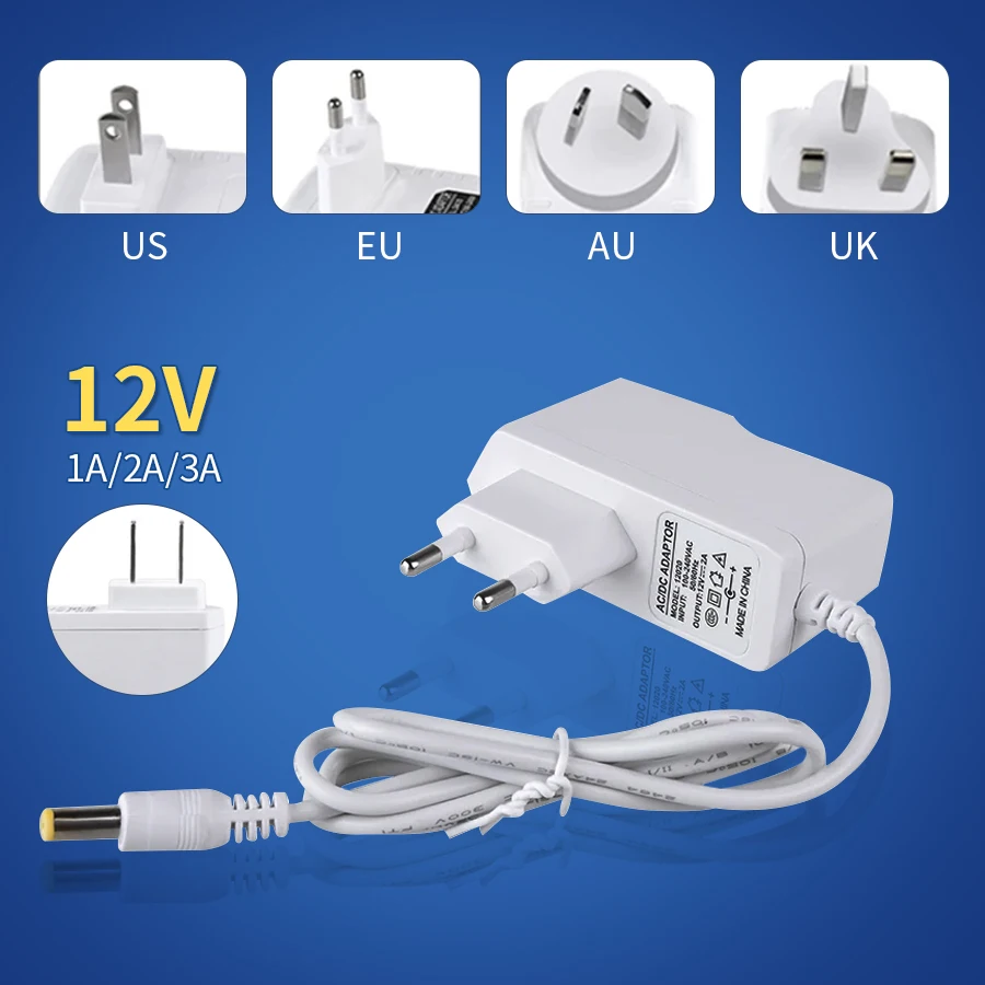 LED Driver AC 100V-240V to DC 12V 1A 2A 3A Lighting Transformers Switching Power Supply Adapter Converter Charger For LED Strip