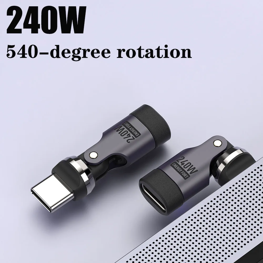 

240W Type-C Interface Game Converter Connection Straight Elbow 180/540 Degrees Gaming Accessories Data Transmission for Samsung