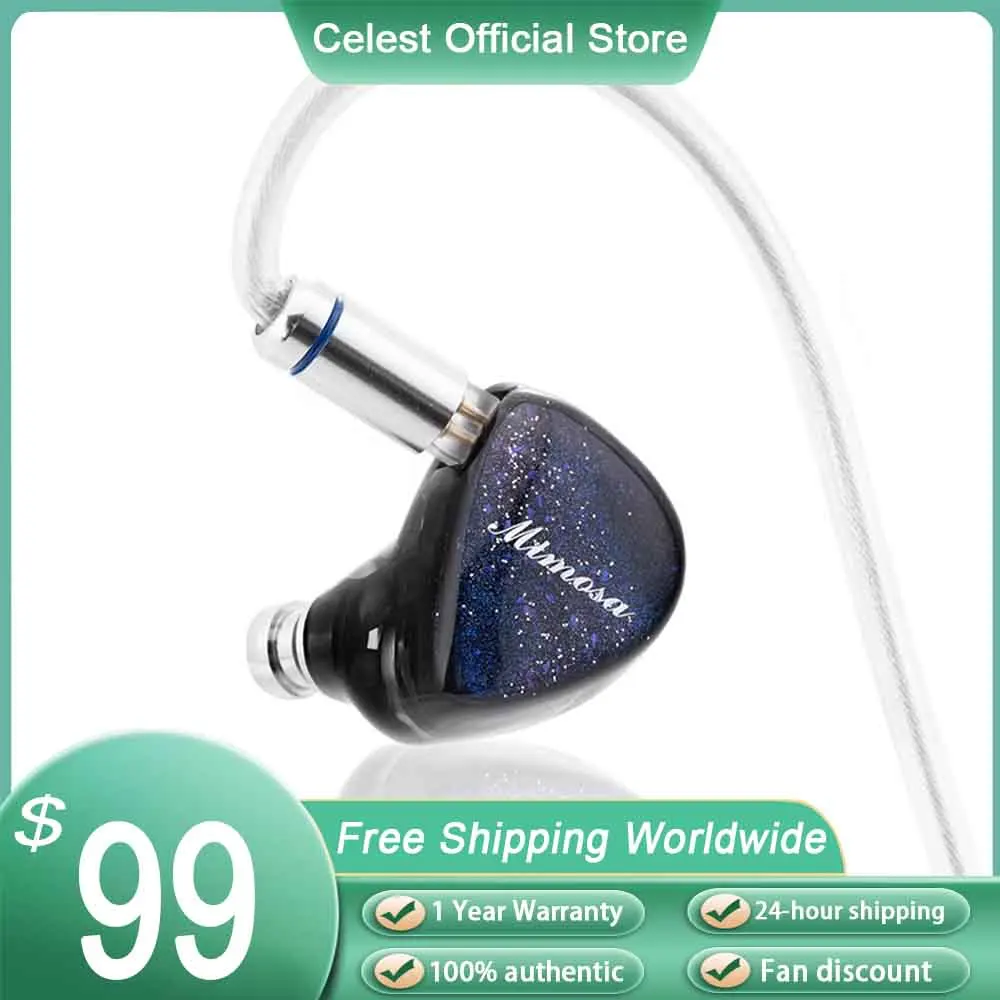 

QoA Mimosa Earphone In Ear Monitor IEMs 3.5mm 4.4mm Plug For HiFi Music Headphone 0.78 2pin Cable Headset Earbuds Gifts