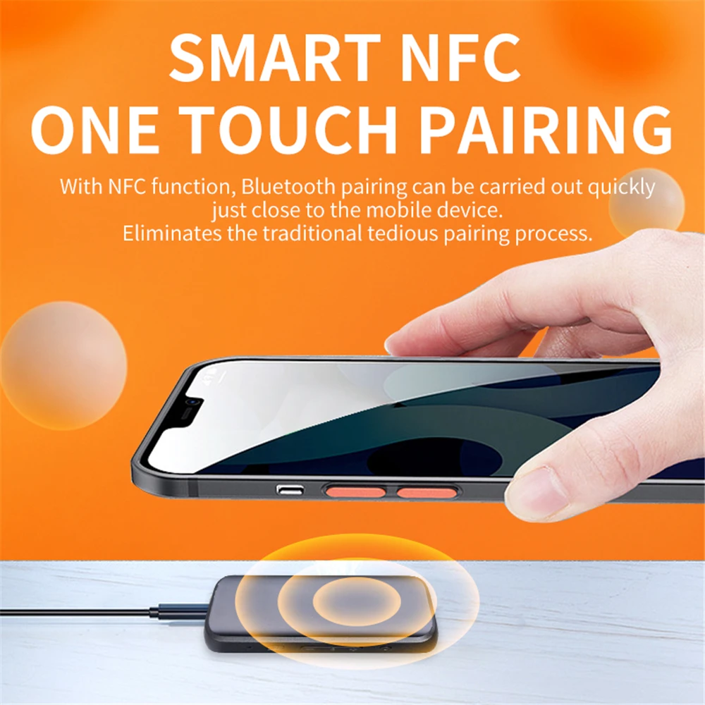 Bluetooth 5.1 Transmitter Receiver NFC TF Card Wireless Adapter Dongle 3.5mm AUX Handsfree for TV PC Headphones Car HIFI Audio