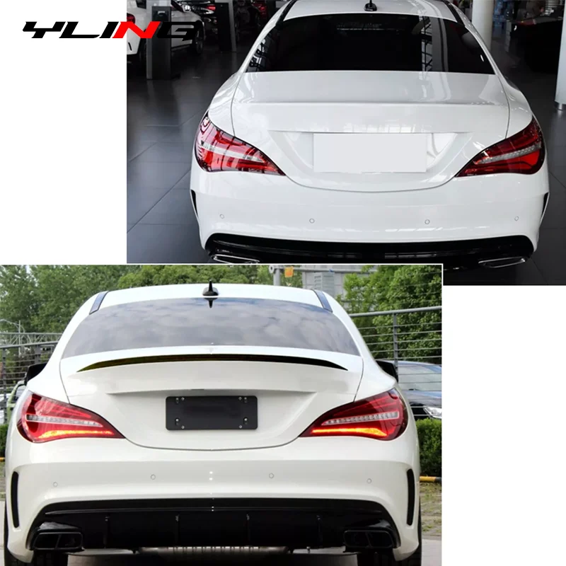 Rear Wing Spoiler Mercedes Benz CLA Class C117 C118 CLA200 CLA260 CLA45 AMG 2013-2023 Car Rear Spoiler Lip Exterior Parts