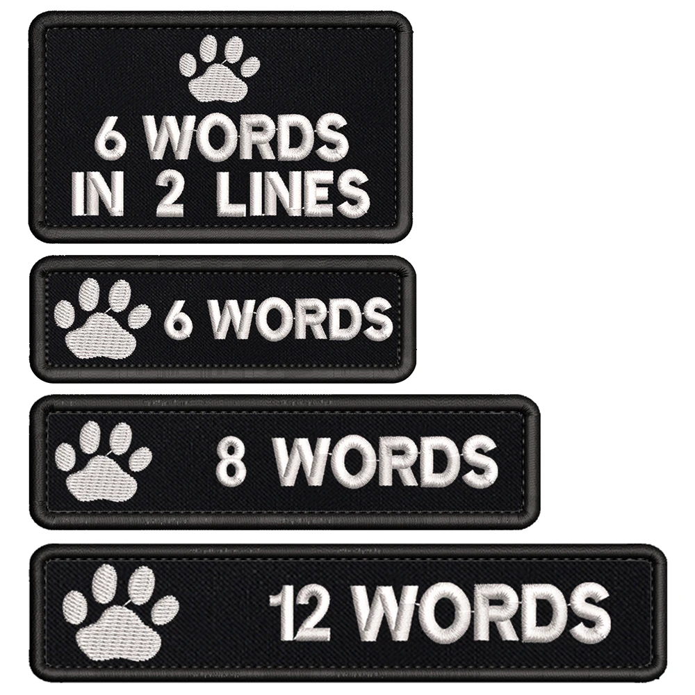 Parche bordado personalizado para collar de perro con pata - imagen 2