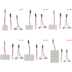 Wnętrze samochodu 5050 led białe światło smd panel lampy t10 girlanda kopułkowa ba9s 12v 5w