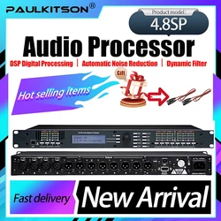 Paulkitson Audio Processor 4.8sp Professional Linear Array Stage Performance Chinese Digital Speaker Bass Divider 4-In And 8-Out