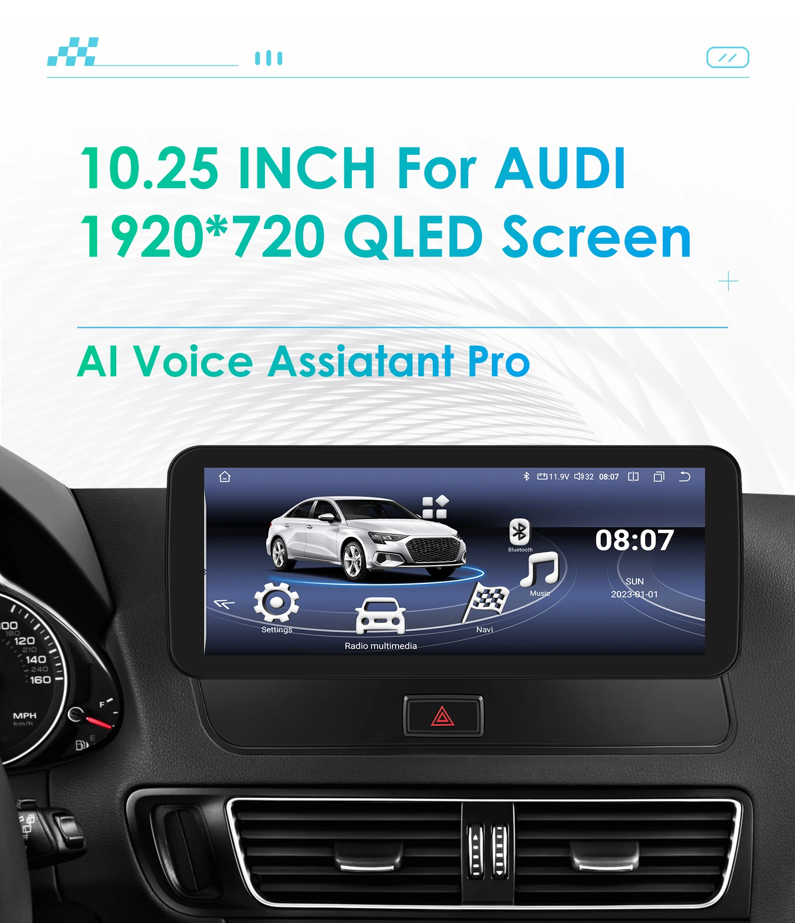 Carplay Android 13 Auto Car radio For Audi Q5 2009-2016 Autoradio Multimedia player 2din car intelligent systems GPS navi Stereo