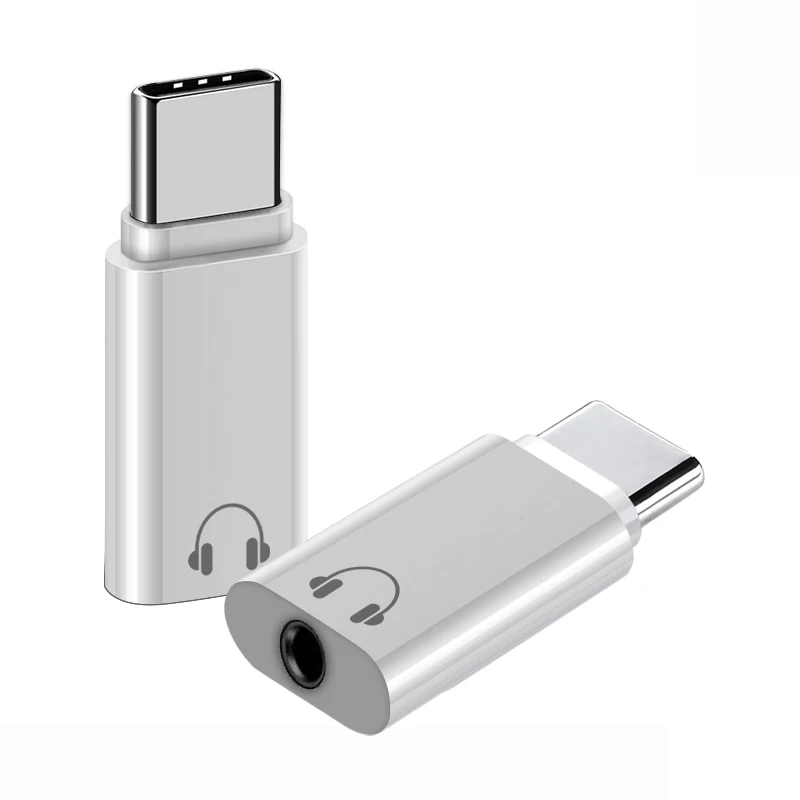 5pcs Type-C to 3.5mm Jack Converter Earphones Audio Adapter Cable Type USB C to 3.5mm Headphone Aux Cable for Huawei P40 Oneplus