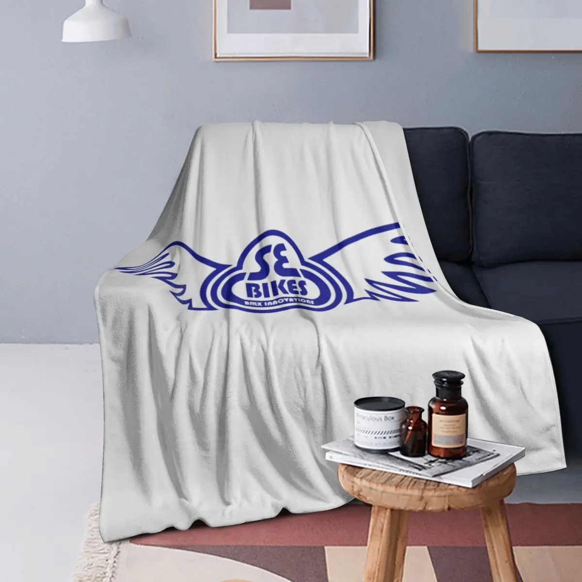 

SE Bikes Vintage BMX Logo Blanket Soft Warm Flannel Throw Blanket Bedding for Bed Living room Picnic Travel Home Sofa
