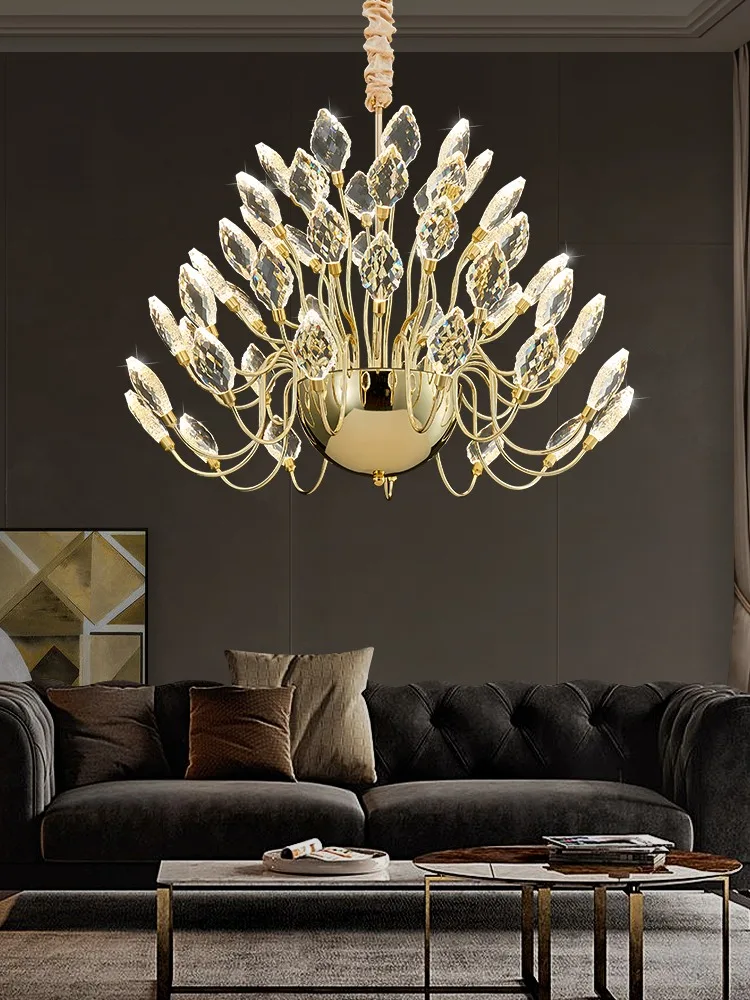 

Modern Luxury Crystal Chandelier LED Pendent Lights Fashion Creativity Living Room Restaurant Bedroom Villa Hotel Lighting