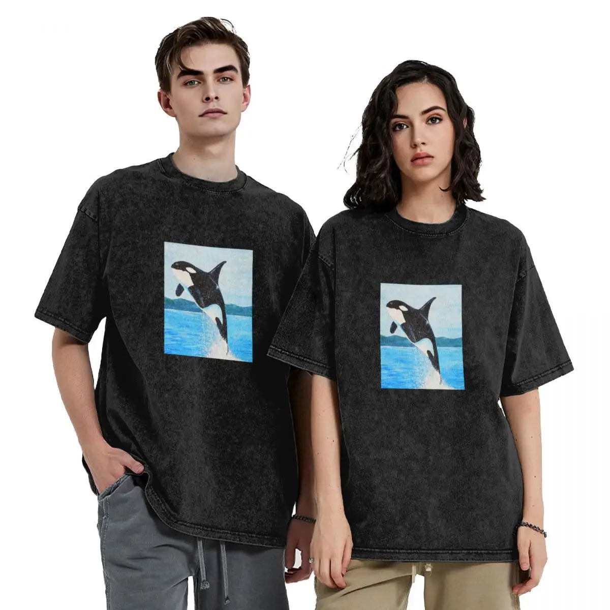 

Orca Painting T-Shirt vintage anime shirt fashion shirts heavyweights t shirts for men