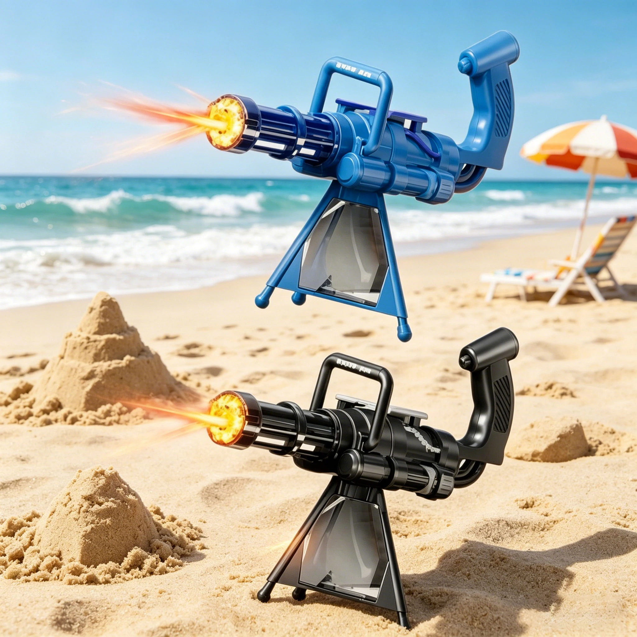 

Electric Gatling LED Light Water Gun High-Speed Continuous Burst Rotating Summer Outdoor Beach Pool Party shooting Toy Gift