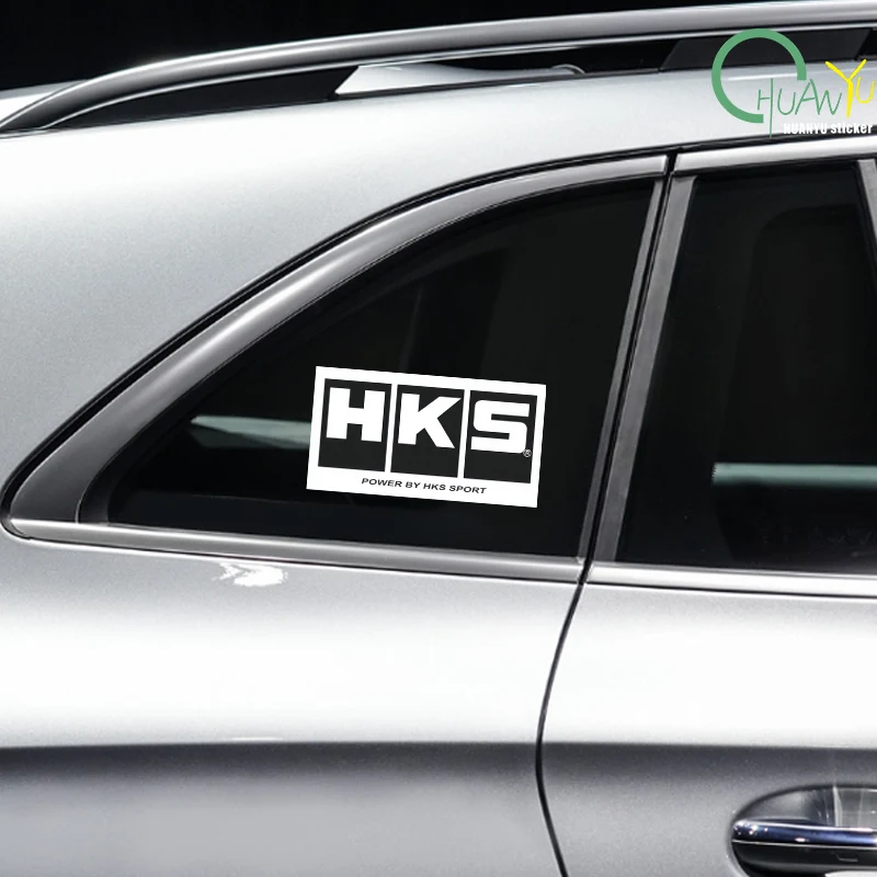 HKS-ملصقات عاكسة متقدمة للسيارة المعدلة ، JDM ، الباب والجسم ، الخدش والغطاء ، ملصق زجاجي خلفي