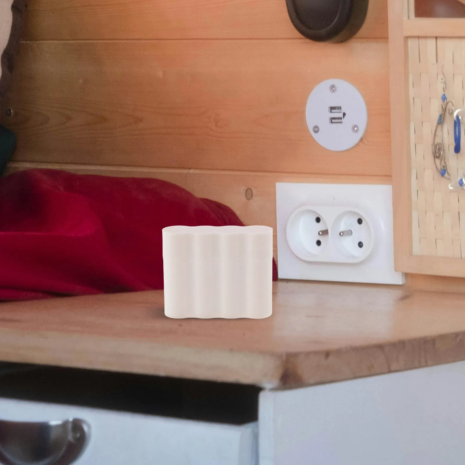 

Box for Rv Outdoor Use Plastic White Four Slot Storage Container Waterproof Organizer Outdoor Electrical Box