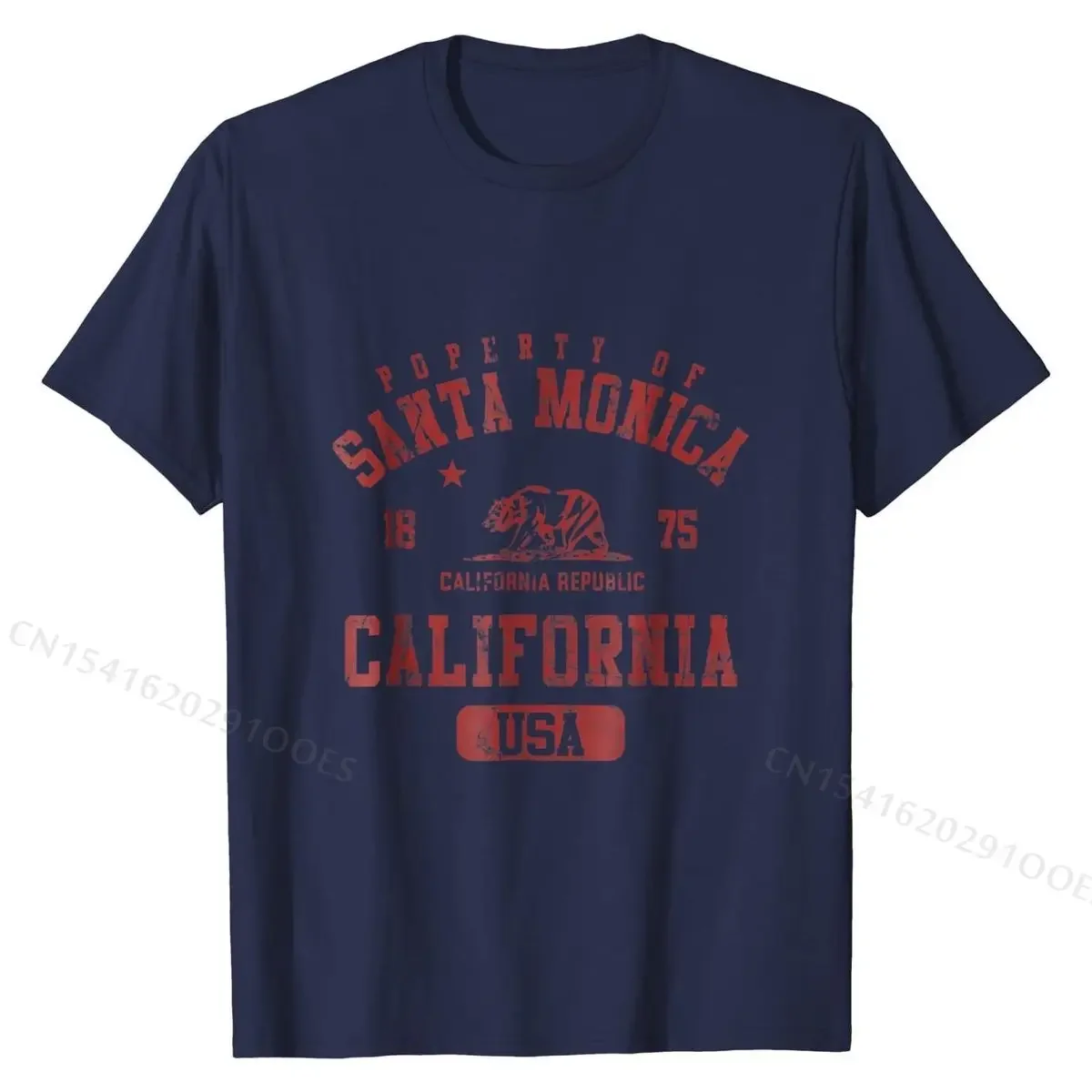 T-Shirt, Santa Monica, California USA, Grizzly  Brand Men Top T-shirts Group Tees Cotton 3D Printed