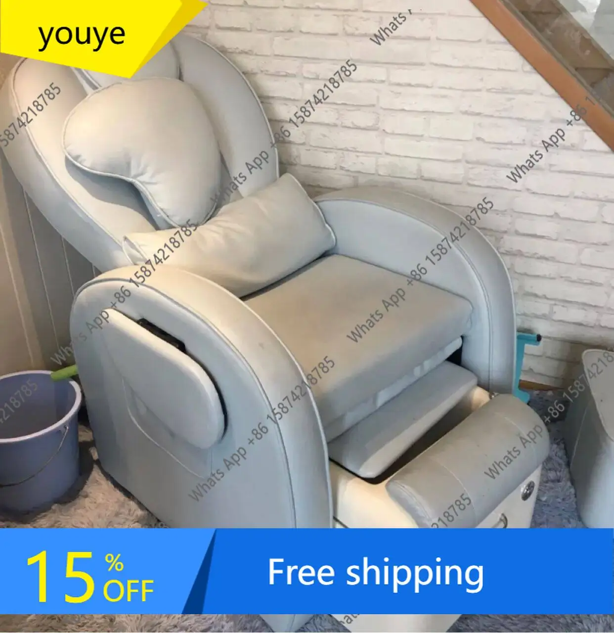 

N65 High-end new multi-functional single foot bath sofa nail art sofa electric flat reclining foot bath sofa chair