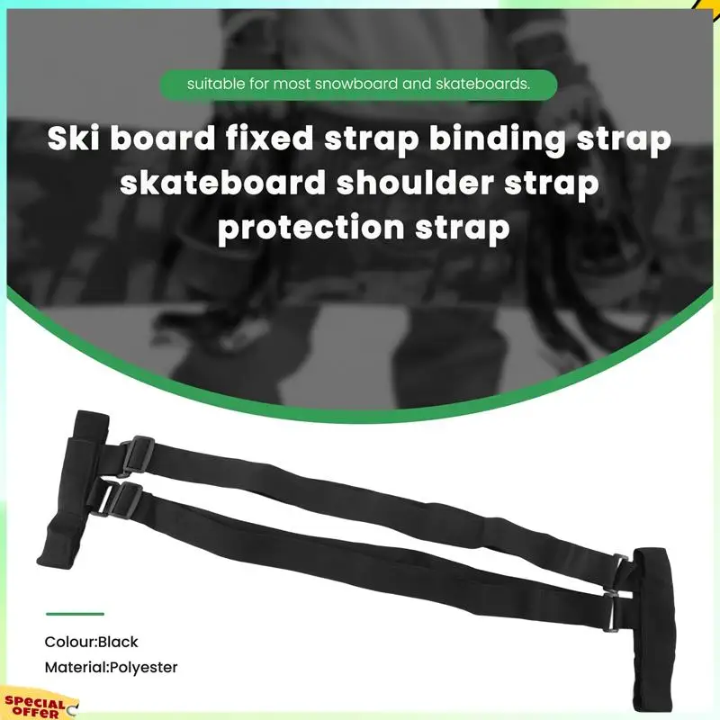 TURE Skateboard-Schulterträger, Skateboard-Tragegurt, langlebig, verstellbar, für Snowboard-Skateboard-Rucksack