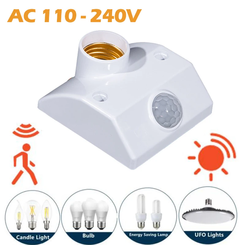 

Автоматический держатель для лампы с инфракрасным датчиком движения, 110-240 В переменного тока