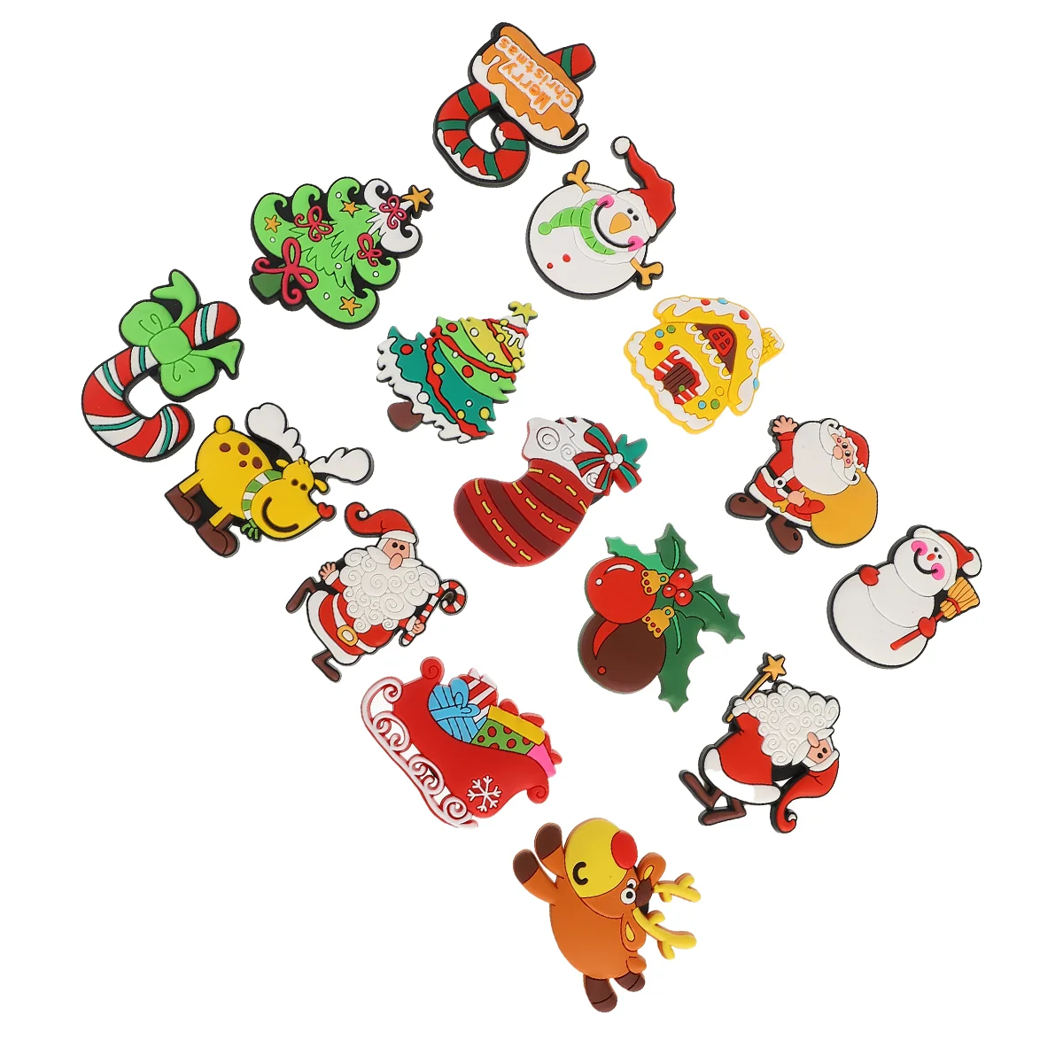 15 Pcs Fridge Magnet Christmas Magnets Child Refrigerator Stickers Kids Silica Gel Holiday Magnetic