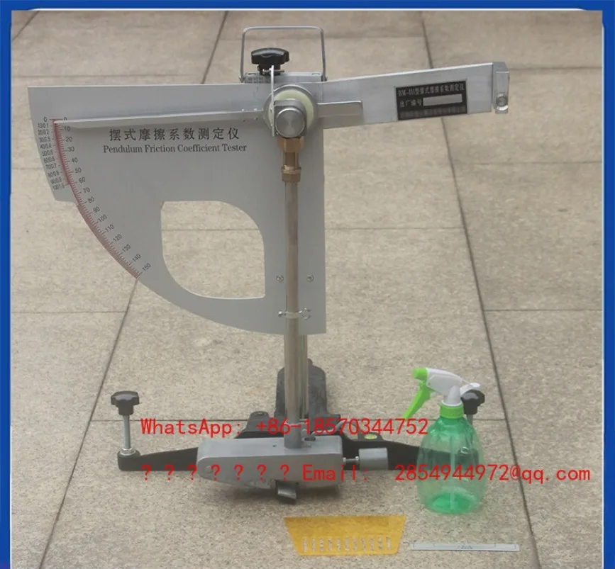 BM-III 3 Pendulum Friction Coefficient Tester Pavement Tile Floor Pendulum Tester Rubber Sheet Aluminum Block